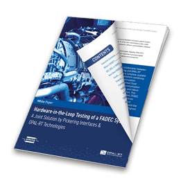 White Paper: Hardware-in-the-Loop Testing of a FADEC System